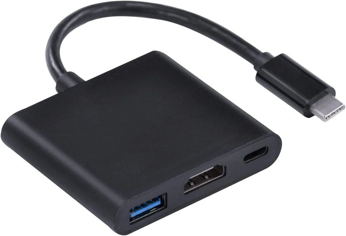 

ADAPTADOR HUB USB TIPO C X USB TIPO C, HDMI 4K, USB 3.0, 5GBPS 20CM - HCHUC-20, 31460, Preto