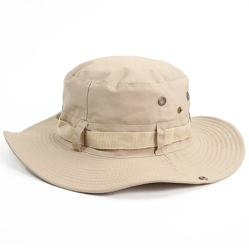 

2022 Summer Bucket Hat Cowboy Men Outdoor Fishing Hiking Beach Hats Mesh Breathable Anti UV Sun Cap Large Wide Brim Jungle Cap