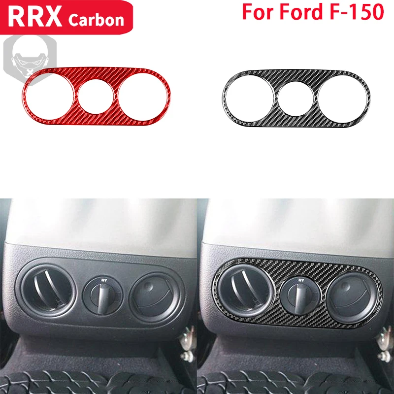 

Интерьеры RRX из настоящего углеродного волокна для Ford F150 F-150 2004-2008, рамка для заднего вентиляционного отверстия, Обложка, отделка, наклейки, а...