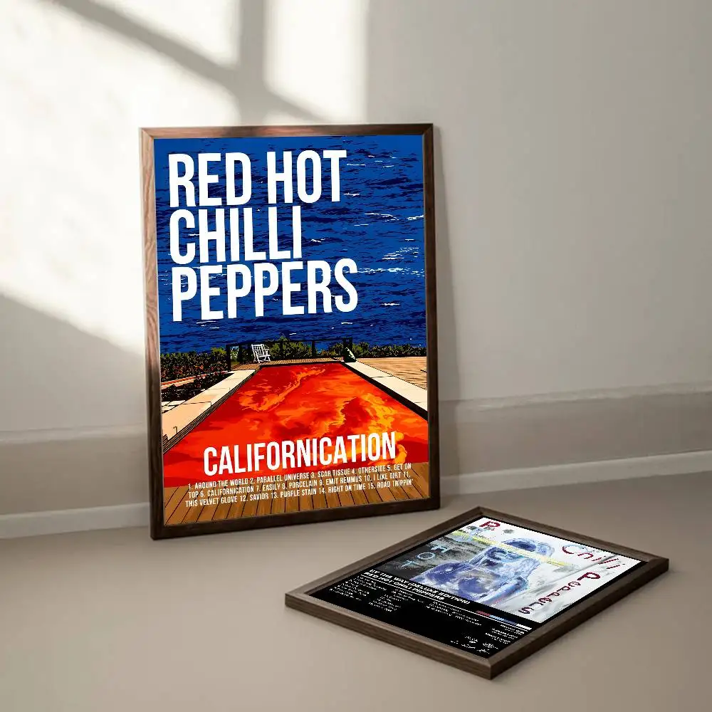Фото Классические винтажные постеры R-Red Hot C-Chili P-Peppers, водонепроницаемые бумажные наклейки, декор для кофейни, бара, дома №5