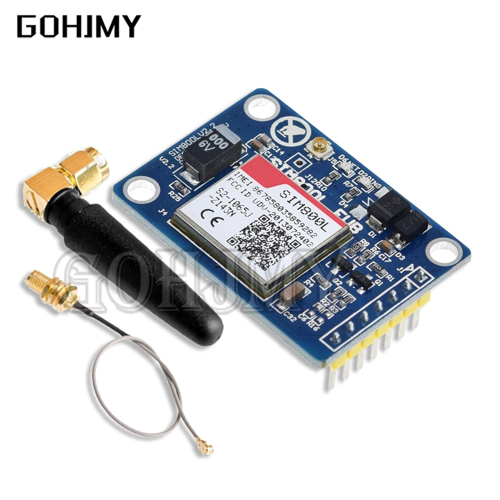 Фото SIM800L GPRS GSM модуль с антенной PCB Micro SIM плата Quad Band для Arduino красный/синий Sim800L с антенной №4