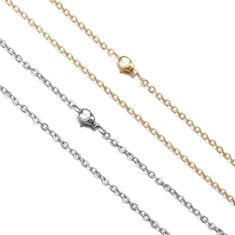 3 шт. 40/45/50 см звенья из нержавеющей стали цепи ожерелья кубинские цепочки с