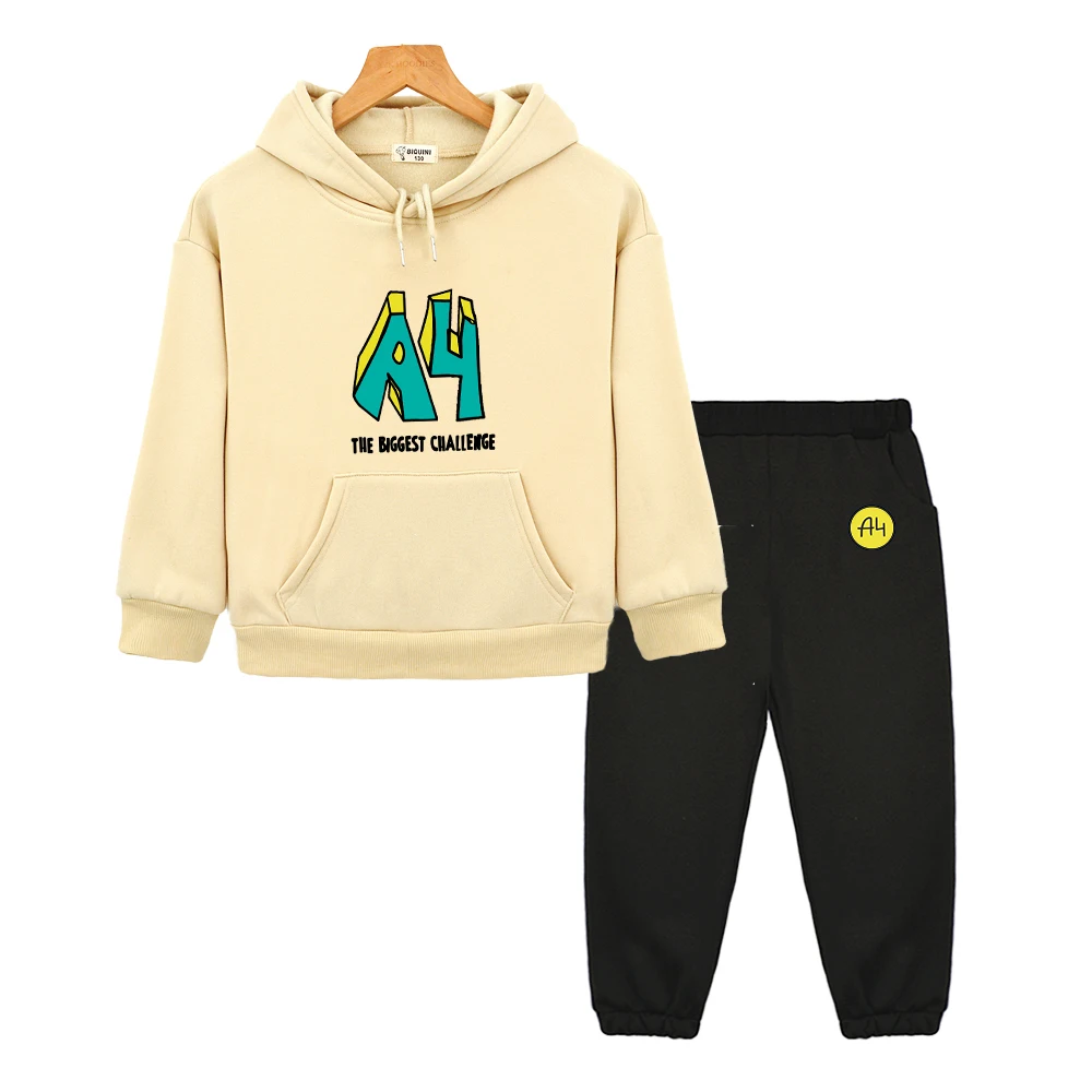 Boy Child Set Merch A4 Graphic Pullover Hoodies Children Clothes Child Girl Kawaii Sportswear Sweatshirts Мерч А4 Clothing Sets