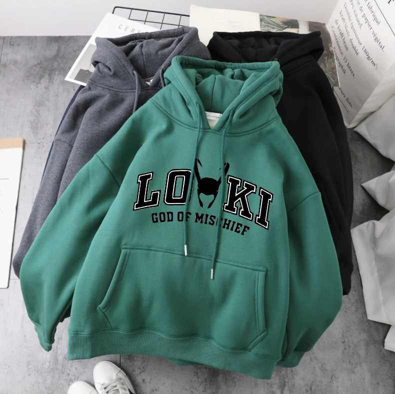 Marvel Superhero Loki Anime Hoodie Women Rocky Prank God Cartoon Hoodie Men Unisex Casual Street Fashion Winter Hoodi Man