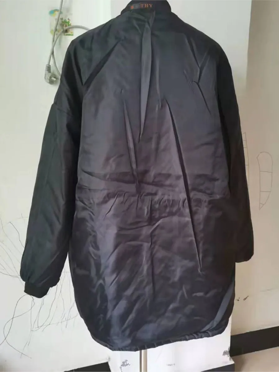 Women's Clothing Parka Plus Size Autumn Winter Long Sleeve Anti-Static Zipper Wadded Jacket Argyle Cotton-Padded Coat