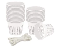 25pcs hydroponic colonization mesh pot net cup basket ten meter absorbent rope hydroponic aeroponic planting grow clone
