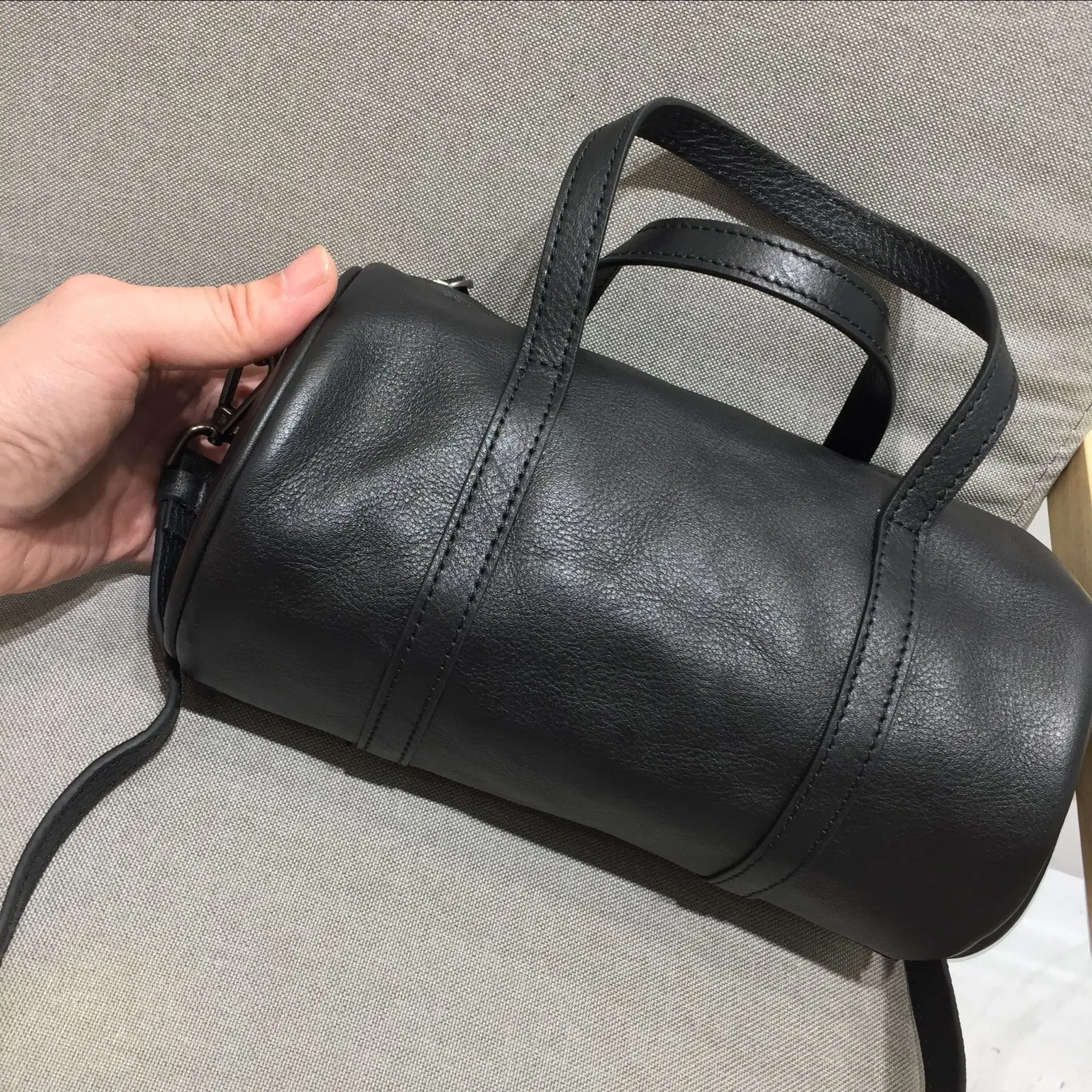 

Vintage Genuine Leather Women's Shoulder Crossbody Cylinder Bag