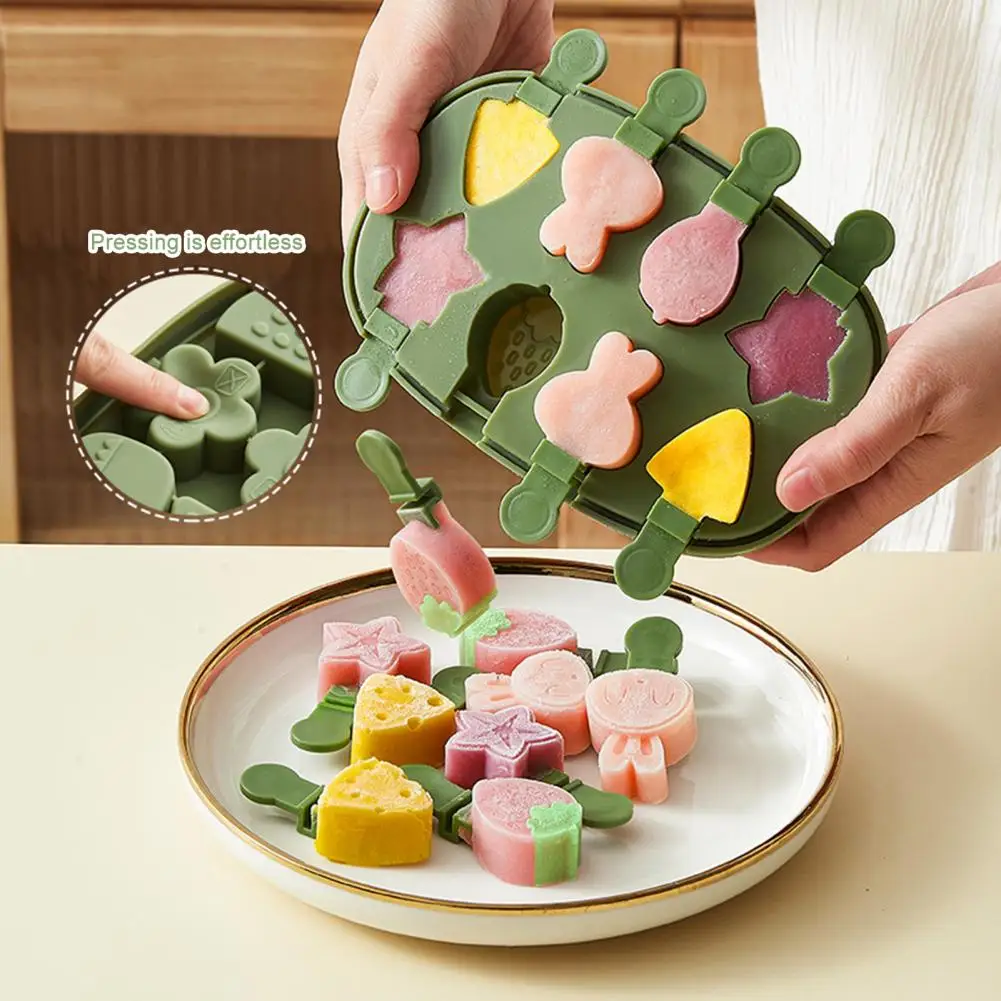 Diy Popsicle Maker Ice Cube Maker Силиконовые формы для мороженого без BPA для детей Машина для мороженого с 8 полостями и легкосъемкой для Diy (art.: 3920cefa495f5) - 3920cefa495f5