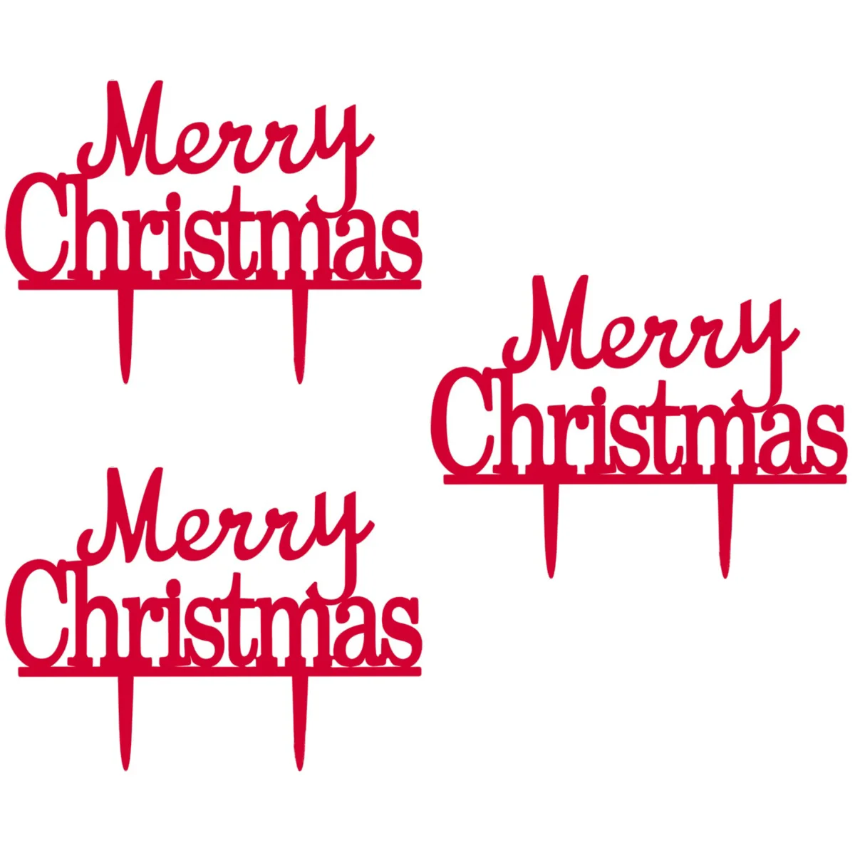 

Christmasmerry Picks Cupcake Toppers Decorationpick New Year Dessertholiday Appetizer Birthday Cocktailparty Supplies Toothpicks