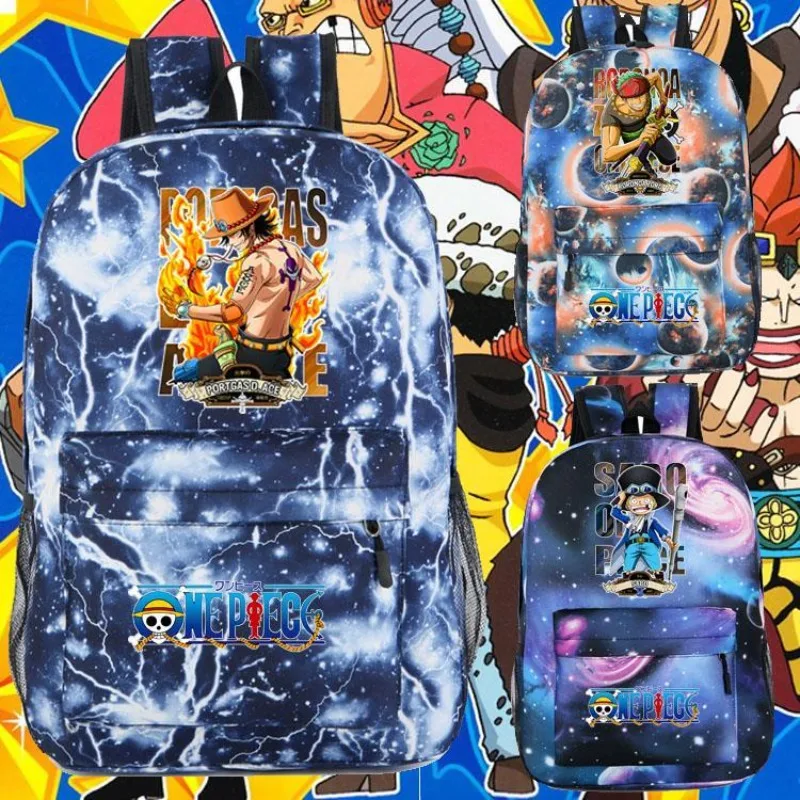 

Аниме Сумка для начальной и средней школы цельный рюкзак Ace Zoron Sabo с мультяшным принтом повседневный рюкзак сумка для компьютера