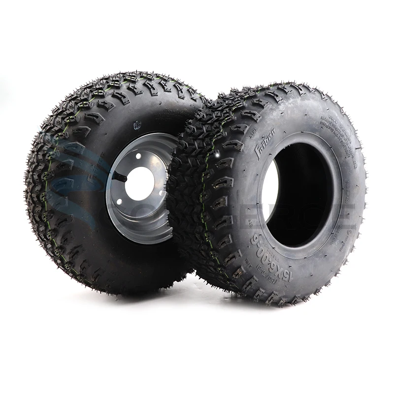 

6 inch vacuum Tyre wheel 15x6.00-6 Tubeless tire For Lawn mower golf cart ATV Buggy Quad Bike Go Kart farm vehicle Accessories