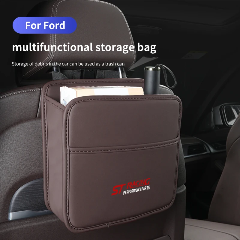 

1pcs Car Interior Organizer Box Storage Bag Sundries For Ford ST Racing Performance Focus Mk2 Mk3 Fiesta Ranger Mondeo S-MAX