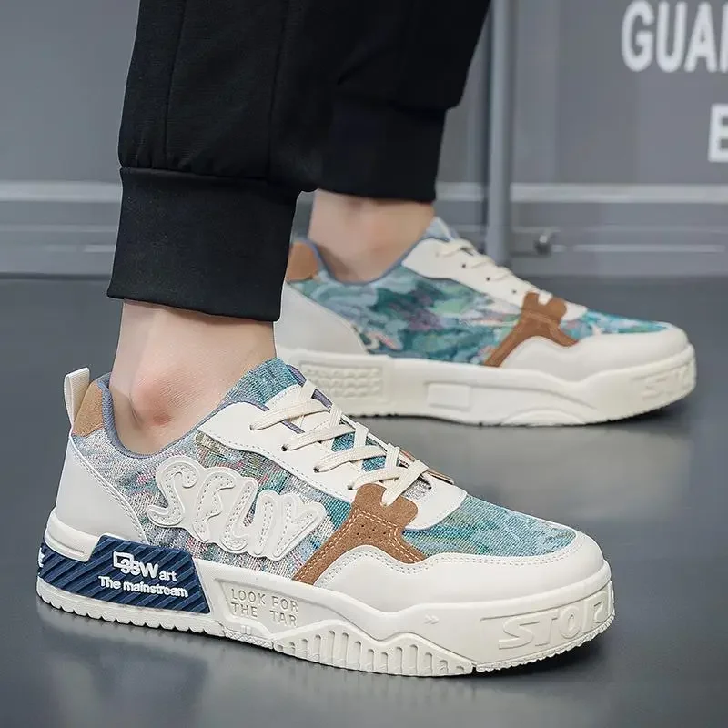 

Мужская обувь, летняя новая дышащая Модная брендовая повседневная обувь на плоской подошве, модная спортивная обувь для подростков