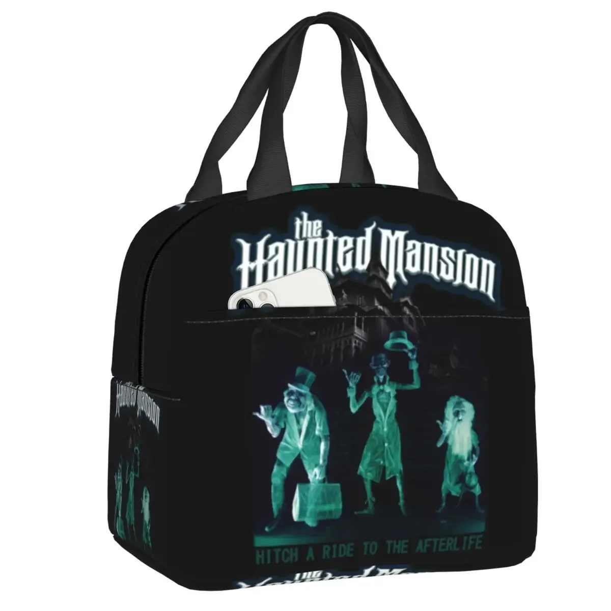 

The Haunted Mansion Insulated Lunch Bag Leakproof Grim Grinning Ghost Cooler Thermal Lunch Box for Women Work School Food Bags