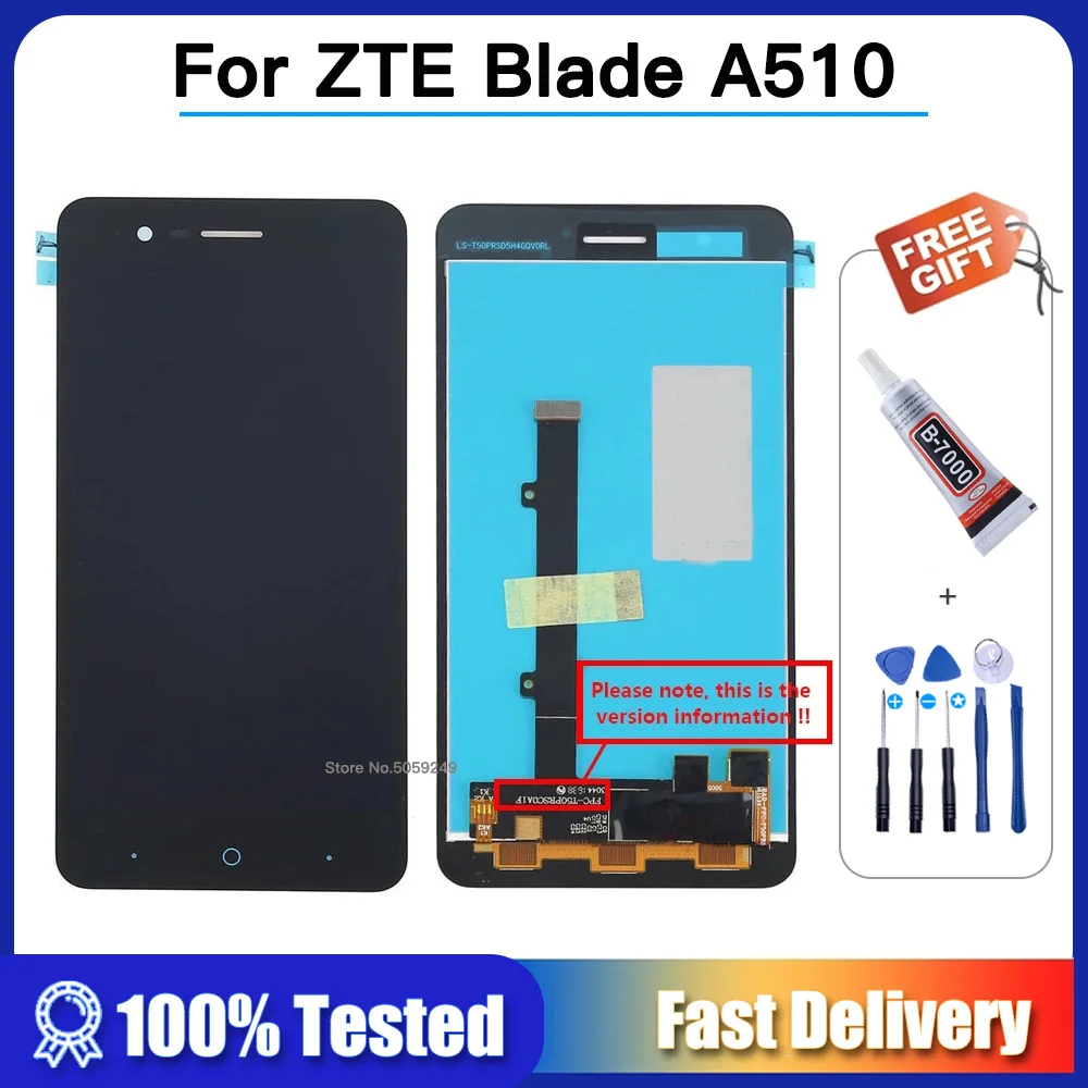

5,0 дюймовый ЖК-дисплей для zte blade a510 дисплей сенсорный экран дигитайзер для zte blade a510 экран для ZTE A510 дисплей в сборе