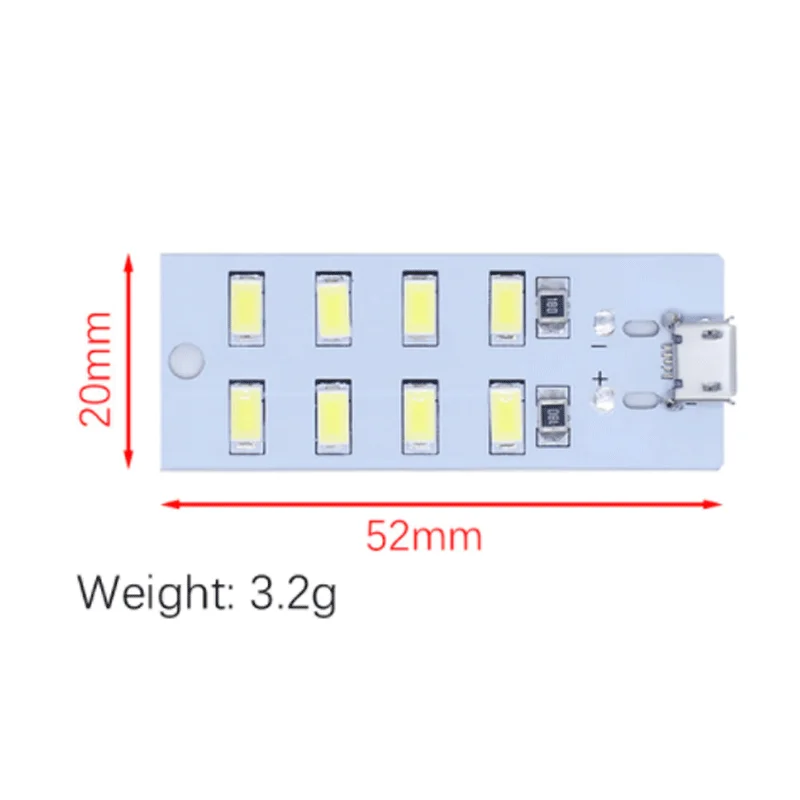 Высококачественный светодиодный светильник 5730 smd 5 в мА ~ белый Mirco Usb Светодиодная