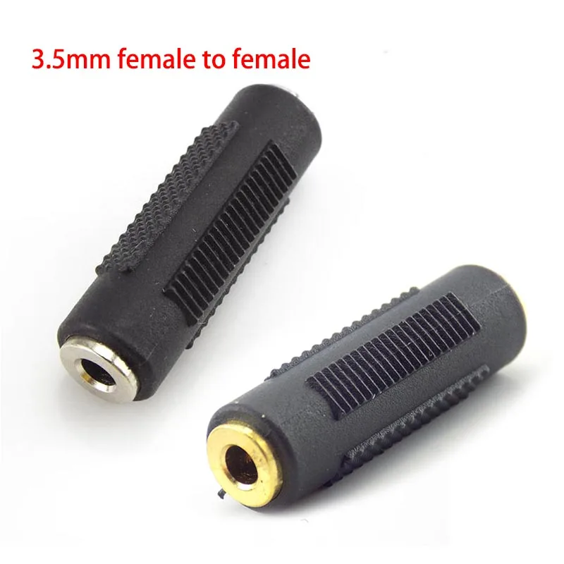 3.5mm Jack Coupler Gold Plated 3.5 mm Female to 3.5mm Female Jack plug audio Stereo Coupler Socket Adapter connectors