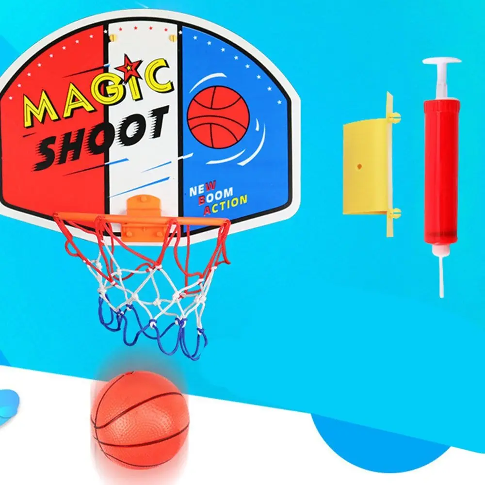 

No Hole Punching Basketball Basket Hoop Toys Plastic Hanging Basket Box Toy Hanging Backboard Inflatable Stable Installation