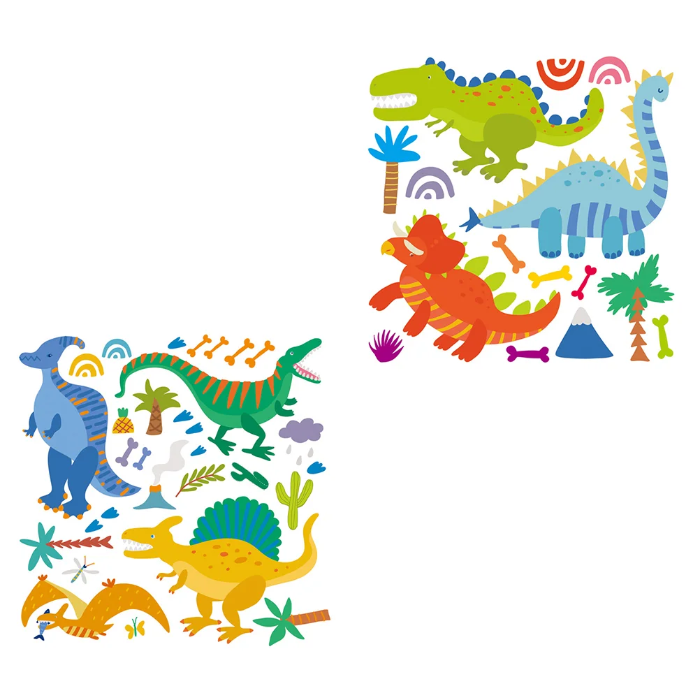 

2 Sheets Unique Animals Design Wall Stickers Household Decorations Decals