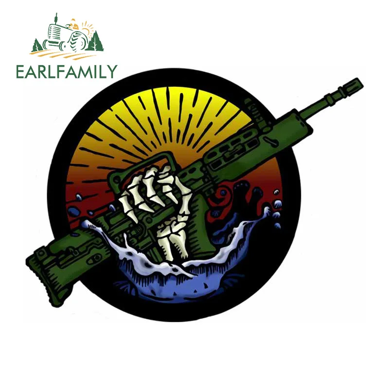 EARLFAMILY 13 см x 9,8 см Страйкбольное покрытие, утопленные брызги, автомобильная Наклейка на окно, багажник, ноутбук, наклейки с персонажами из мультфильмов, водонепроницаемый Стайлинг автомобиля