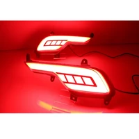 for hyundai santa feix45 2016 2017 red led rear bumper tail brake light lamp car accessories auto led lights