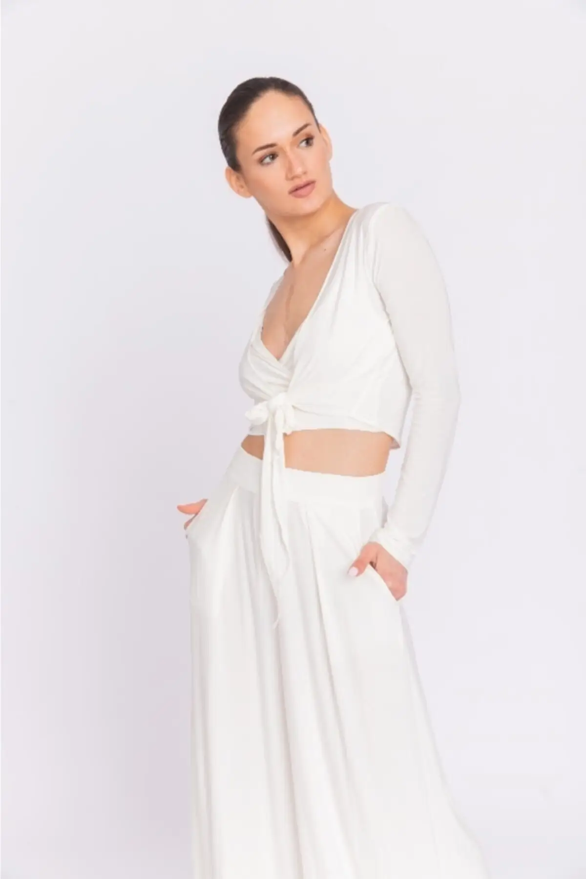 

Women's Cardigan Ecru V-Neck Casual Knitted High Quality Fashion Cardigan Sweaters Loose Sweater Jumper