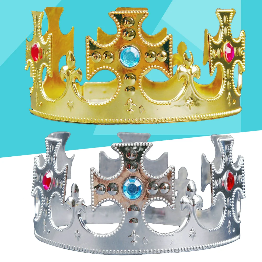 

2Pcs king topper cake scepter for kings centerpieces tables and- Party Tiara Royal King Hats Birthday