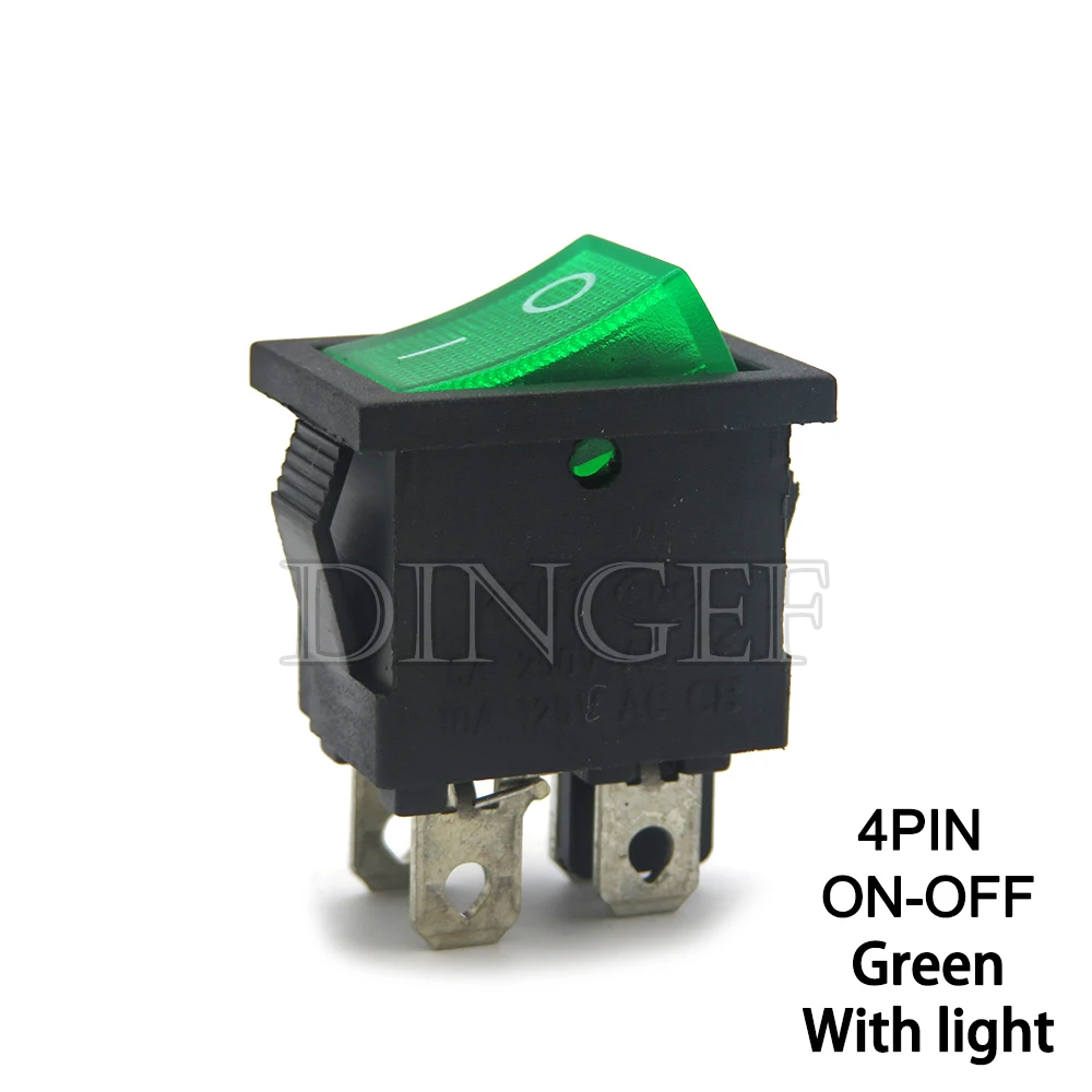 

Переключатели DNIGEF KCD1 15x21 мм 4-контактные с подсветкой