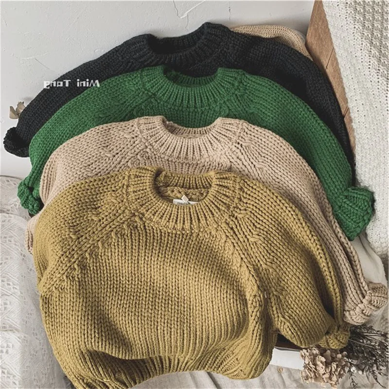 

Свитер для девочек, шерстяное пальто, детские топы, вязаные повседневные утепленные теплые зимние весенние хлопковые детские одежда для малышей 2022
