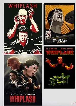 

Винтажный популярный в современном стиле художественный плакат с изображением фильма Whiplash на холсте для гостиной Декор домашняя Настенная...