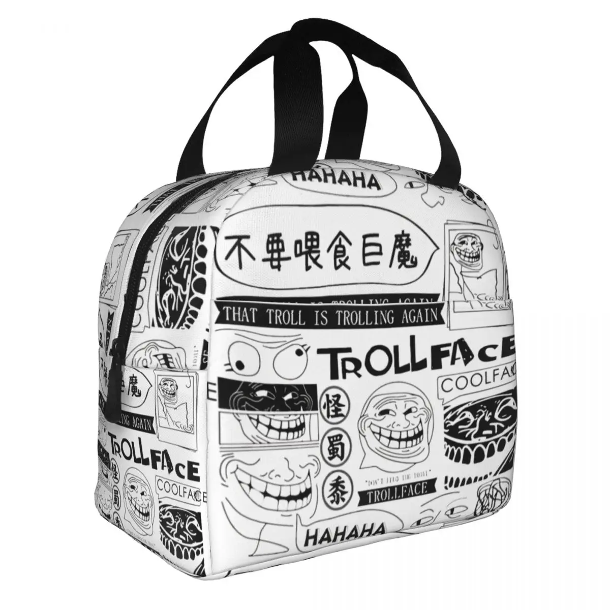 Изолированные ланч-пакеты с коллажем Trollface рисунком комиксов Rage аниме