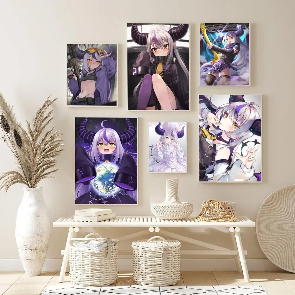 1 шт. La + Darknesss Hololive Vtube Game Anime плакат бикини наклейки домашний декор эстетическое