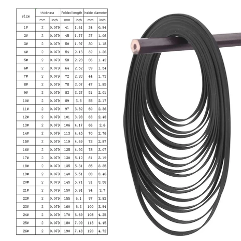 5 шт. 2 мм квадратный сложенный резиновый ремень для записывающих устройств CDROM видеомашин T21A