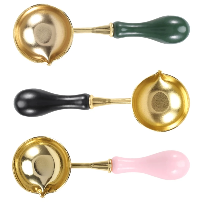 

Anti-Hot Wood Handle Sealing Wax Spoon For Wax Stamping Retro DIY Craft Wax Stamp Seal Stamp Spoon Handmade Decor Tools