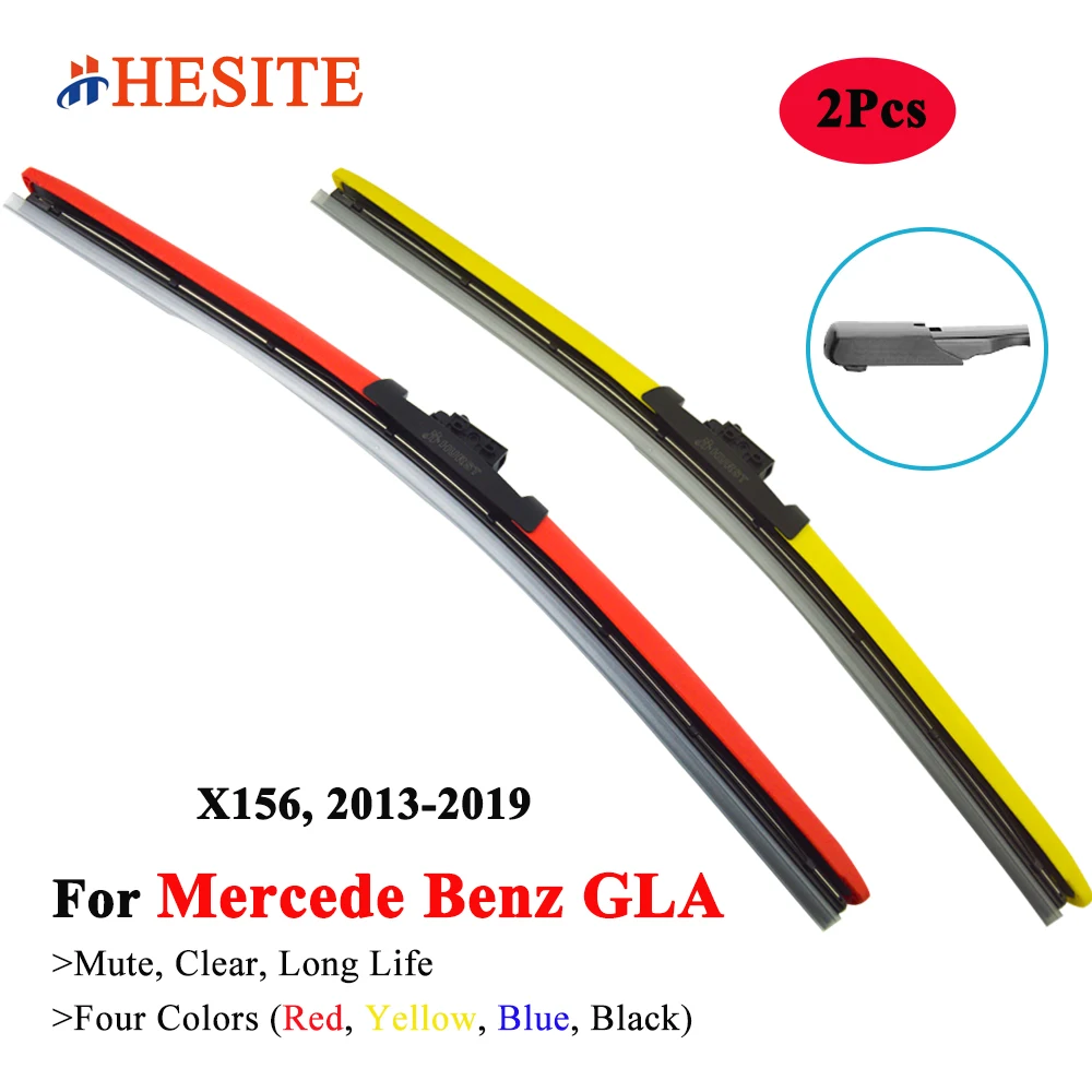 Цветные щетки стеклоочистителя HESITE для Mercedes Benz GLA X156 GLA180 GLA200 GLA220 GLA250 GLA45 AMG 2013 2014 2015 2016 2017 2018 2019