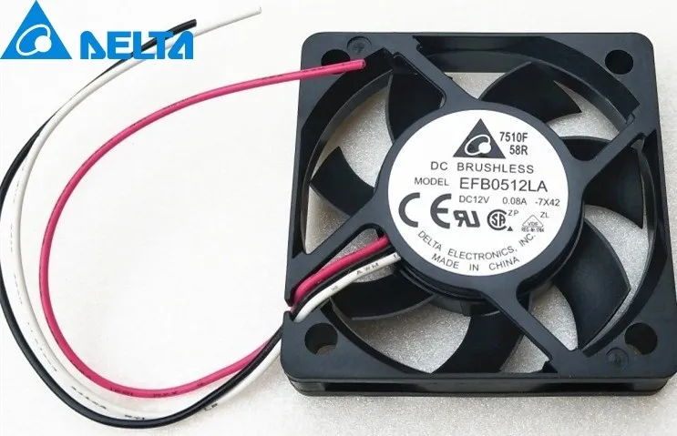 1 шт. EFB0512LA 5010 50 мм DC 12 В 0.08A tach slim 5 см ультратонкий осевой охлаждающий вентилятор для delta