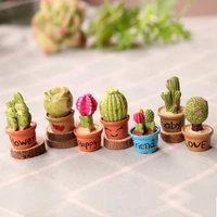 cactus figurine micro landscape diy home decor miniature succulent plants garden ornament decoration accessories modern figure