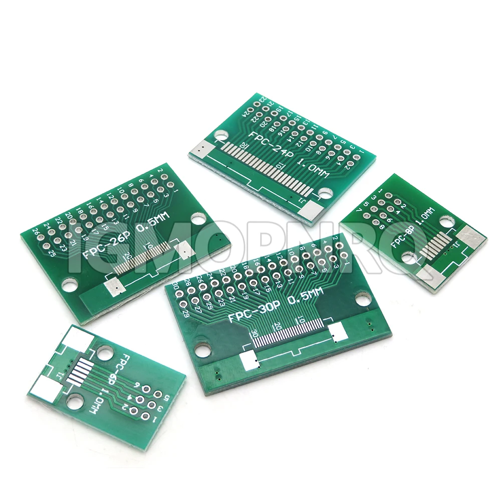 5PCS 0.5mm 1mm Pitch FPC FFC PCB Board 6 8 10 12 20 40 50 Pin To DIP 2.54mm Connector Double Side Adapter Socket Plate DIY KIT images - 6