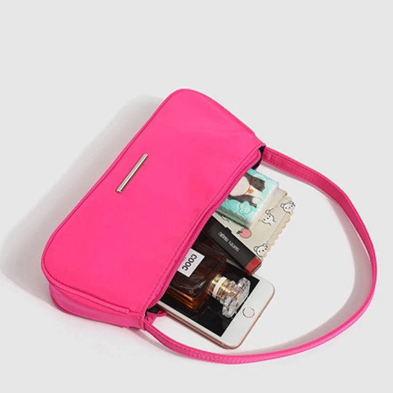 Нейлоновая сумка подмышки. Разноцветная модная через плечо. Модная женская