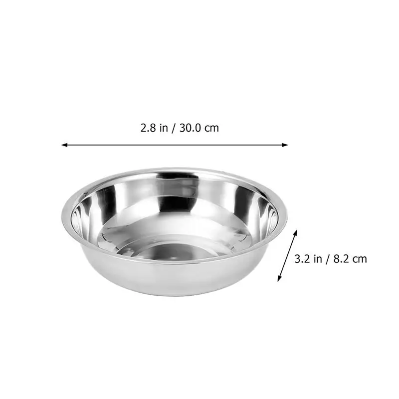 Bowl Mixing Bowls Washing Basin Prep Deep Baking Restaurant Tub Soaking Foot Flour Containers Meal Stainless Dish Steel Fruit images - 6