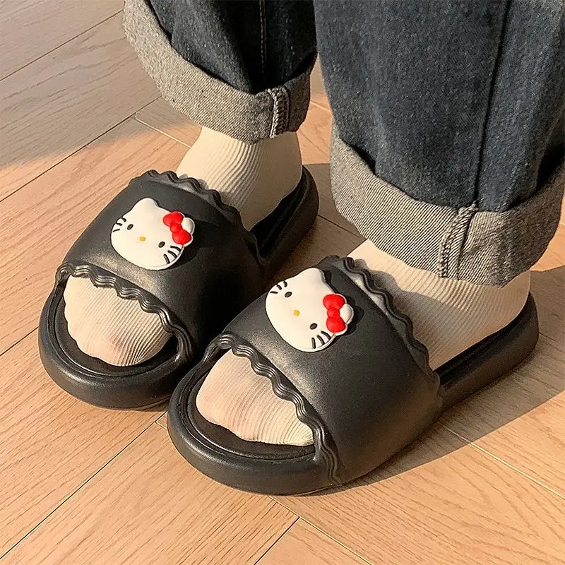 Женские тапочки Y2K Hello Kitty Manga милые легкие нескользящие туфли для ванной комнаты