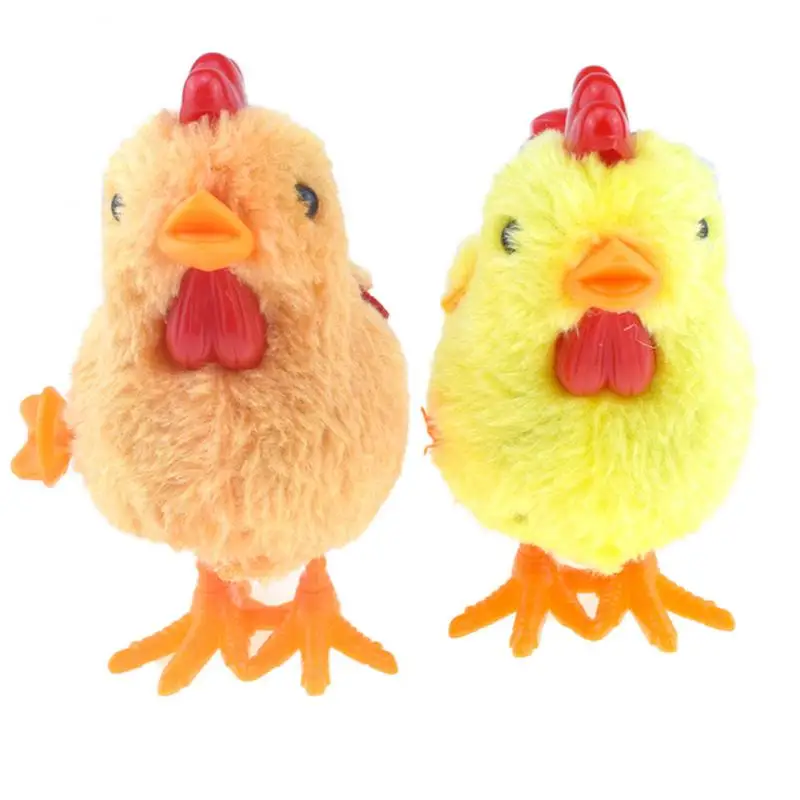 

1PC Cute Plush Wind Up Chicken Kids Educational Toy Clockwork Jumping Walking Chicks Toys Wing Up Toys For Kids Xmas Gifts