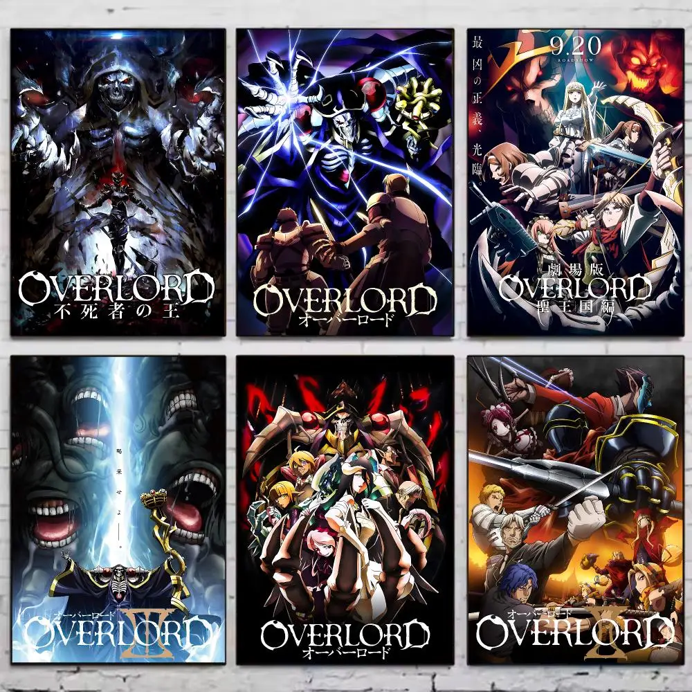 Фото Постер Aniem O-overlord, винтажный настенный декор, эстетичный декор для комнаты, принт для гостиной, спальни, украшение для дома №1