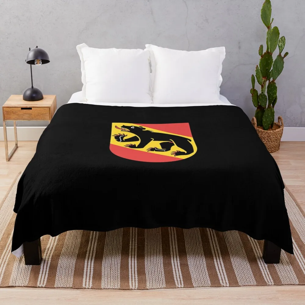 Wappen des Kantons Bern und der Stadt (Schweiz) Герб kant Берна и город (Switz Throw Blanket