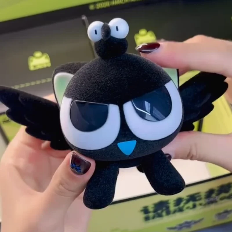 Фото НОВИНКА Оригинальная коллекционная фигурка Mstarsp La Please Pet The Fluffy Xiaohei Series Flocked Blind Box Luo Xiaohei, модная игрушка, милый подарок, 8-9 см №2