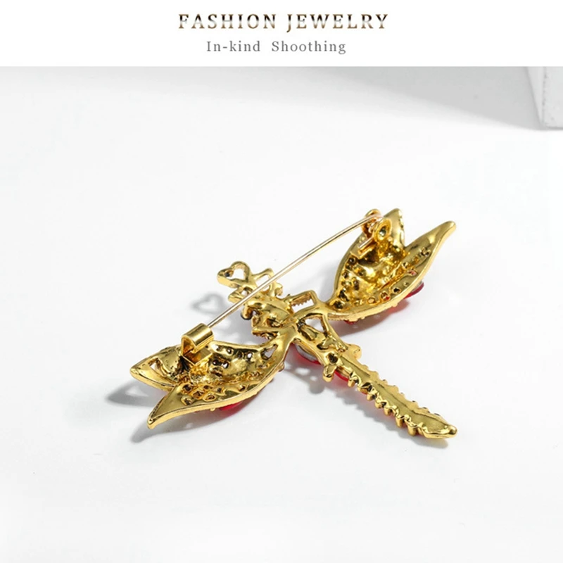 

Women's Fashion Crystal Brooch, Dragonfly Brooch Pin Vintage Brooch Rhinestone Brooch For Women Party Wedding Gift