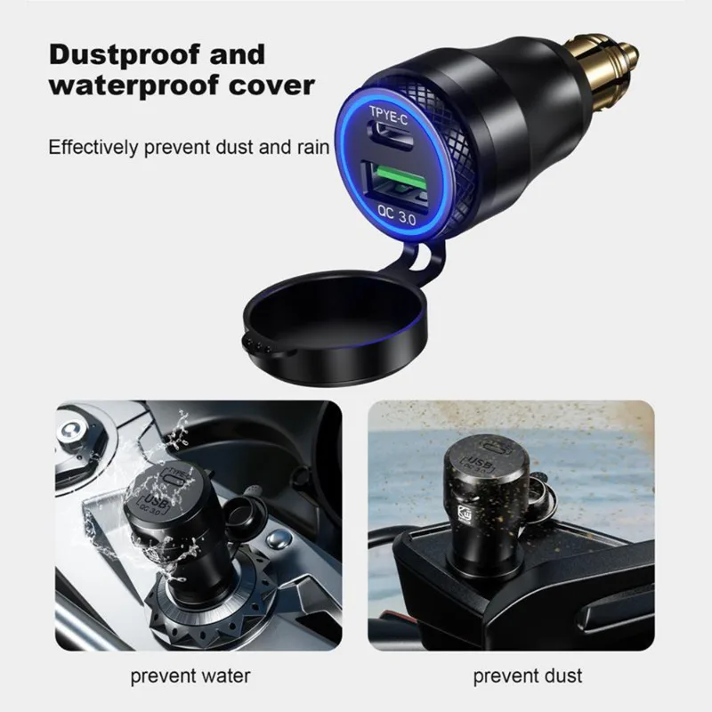 Алюминиевое Автомобильное зарядное USB-устройство 30 Вт PD Type-C и QC 3 0 адаптер для