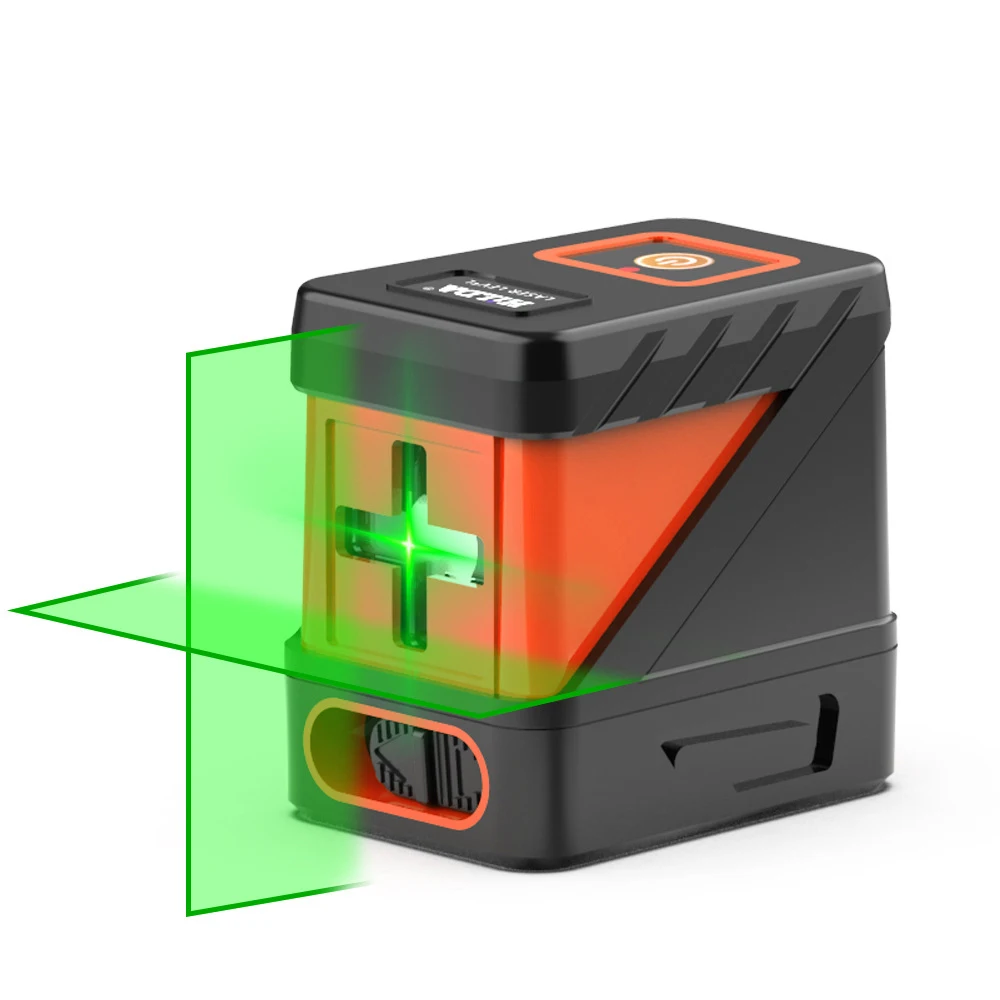 

Portable 2 Lines Laser Level Self Levelling Green Beams Laser Vertical Cross-Line 4° Self-leveling Function Leveling Tool