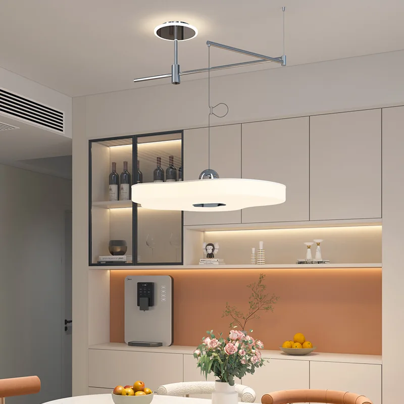 

Nordic Restaurant Pendant chandeliers Spectral Eye Protection Dining Bar Table Removable Rocker Arm Pendant Chandelier