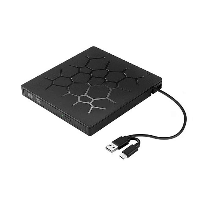 

External CD/DVD Drive USB 3.0 Type-C DVD Drive With SD/TF&USB3.0 Slot Optical Drives For PC Laptop